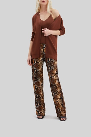 Cardigan e canotta - Marrone