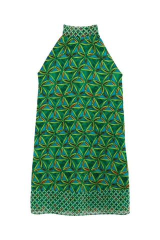 Abito taglio dritto - Blu e verde