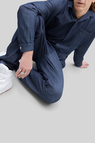 Tuta regular in jeans - Blu