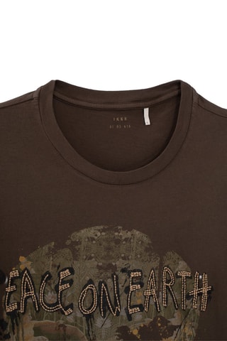 T-shirt - Verde e beige
