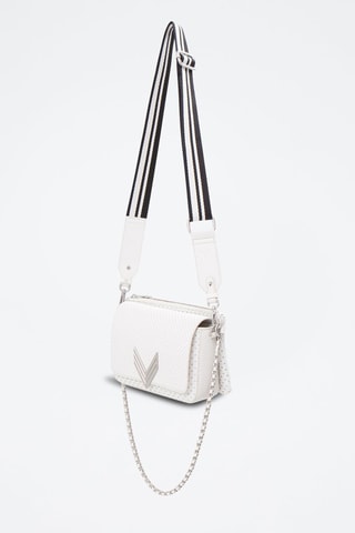 Borsa a tracolla in pelle d’agnello - Bianco