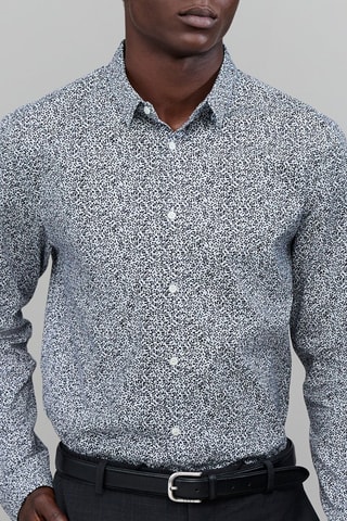 Camicia slim - Blu e bianco