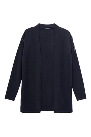 Cardigan in lana e cashmere - Nero