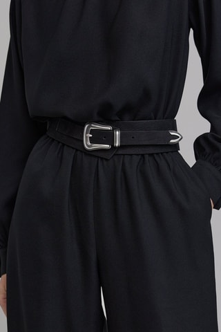 Cintura in pelle - Nero