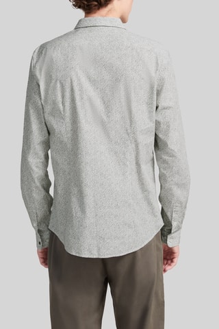 Camicia slim in cotone bio - Verde