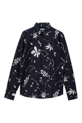 Camicia regular - Nero