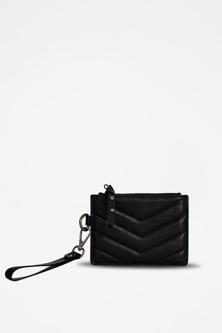 Portacarte in pelle - Nero