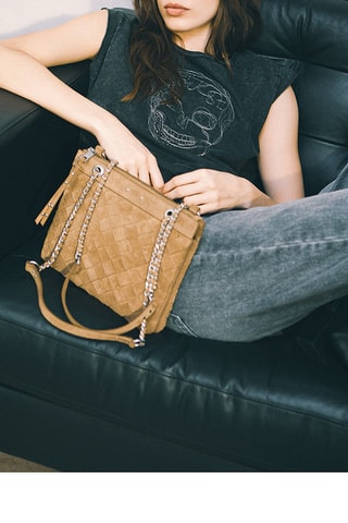 Borsa a spalla in pelle - Beige