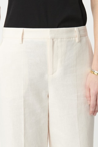 Pantaloni straight in lino - Bianco
