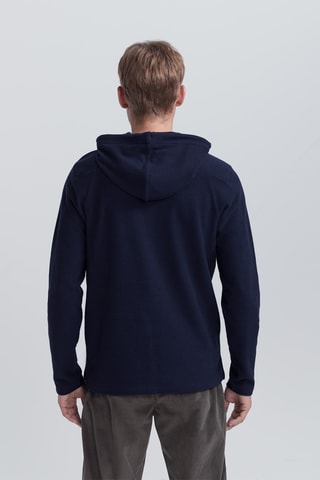 T-shirt con cappuccio - Blu