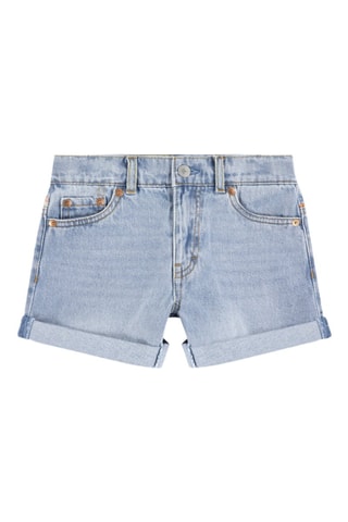 Spijkershort - Blauw en oranje