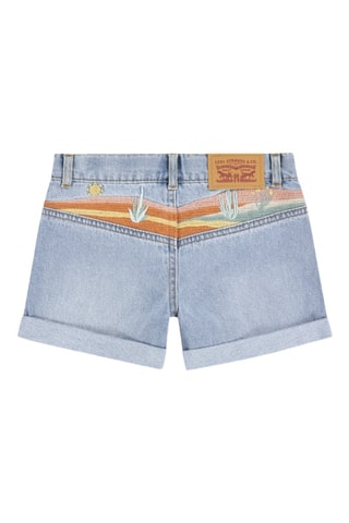 Spijkershort - Blauw en oranje