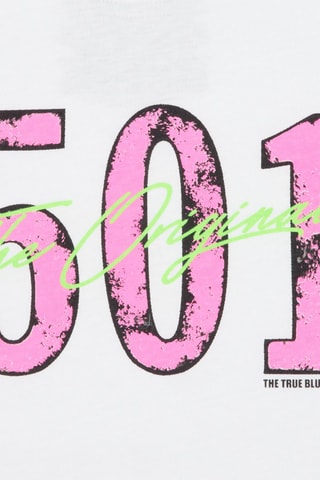 T-shirt - Wit, zwart, groen en roze