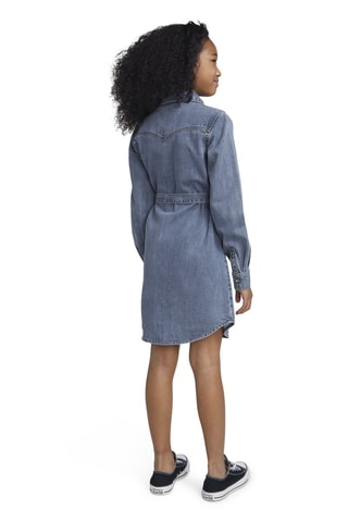 Biologisch Katoenen Spijkerblouse-jurk - - Blauw