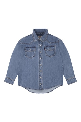 Spijkerblouse - Rood en blauw