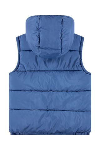 Mouwloze Gewatteerde Jas met Capuchon - Blauw