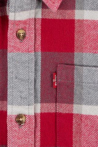 Overhemd - Rood en grijs