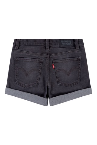 Short en jean - Blanc, rouge et gris