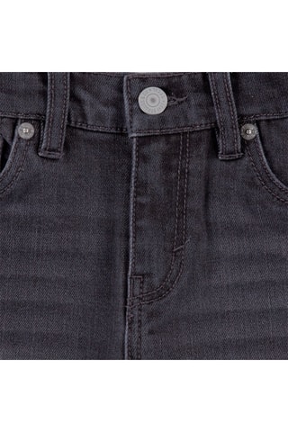 Short en jean - Blanc, rouge et gris
