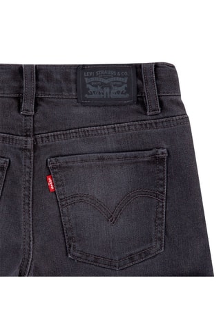 Short en jean - Blanc, rouge et gris