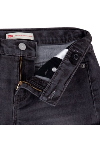 Short en jean - Blanc, rouge et gris