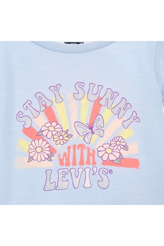 T-shirt en Haarband - Blauw, roze en rood