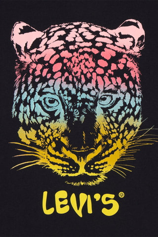Biologisch Katoenen T-shirt - Blauw, geel, zwart en roze