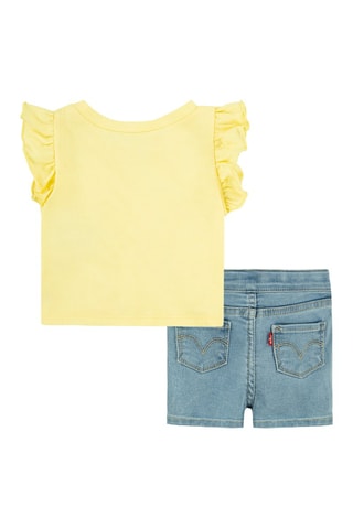 Top en Short - Blauw en geel