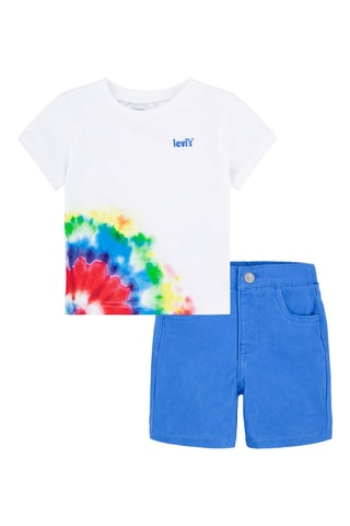 T-shirt en Short - Wit en blauw