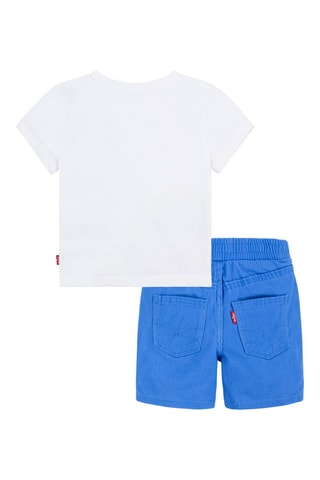T-shirt en Short - Wit en blauw