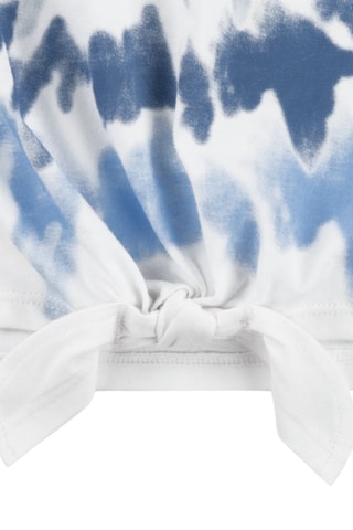 Geknoopt T-shirt - Blauw