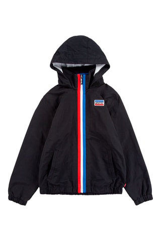 Windjack met Capuchon - Wit, blauw, zwart en rood