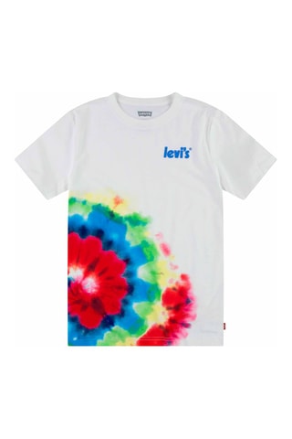 T-shirt - Wit, rood, blauw en geel