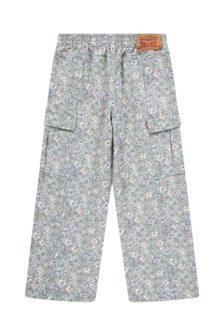 Pantalon wide legs - Blanc, bleu et vert