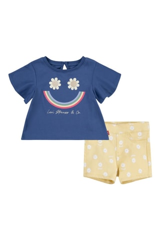 T-shirt en Short - Blauw en geel