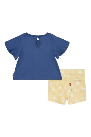 T-shirt en Short - Blauw en geel
