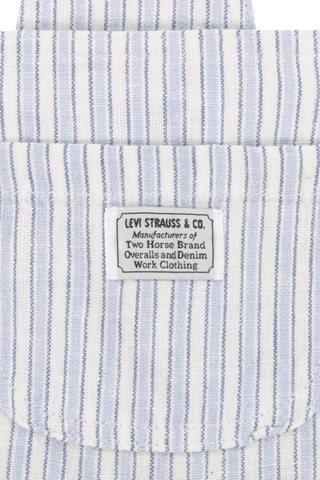 Linnen Tuinshort - Wit en blauw