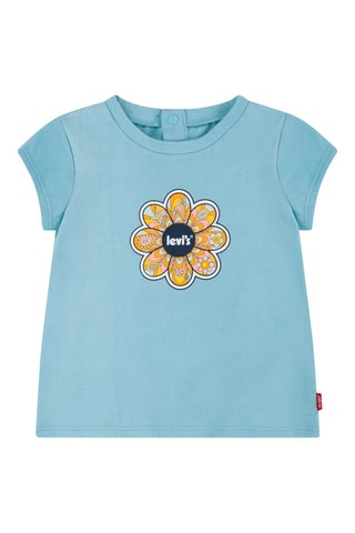 T-shirt - Blauw, oranje en roze