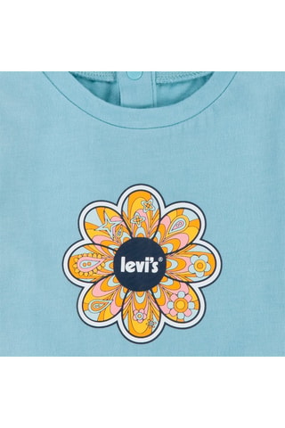 T-shirt - Blauw, oranje en roze