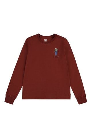 Biologisch Katoenen T-shirt - Wit, rood en blauw