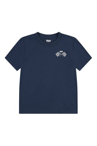 T-shirt - Wit en blauw