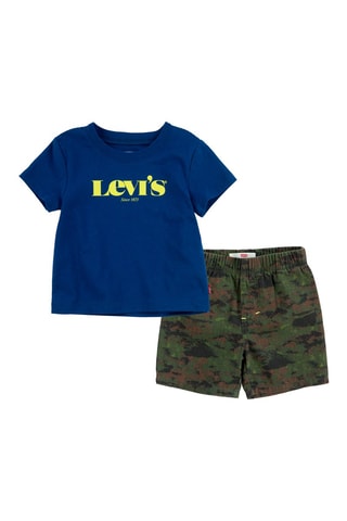 T-shirt en Short - Blauw en groen