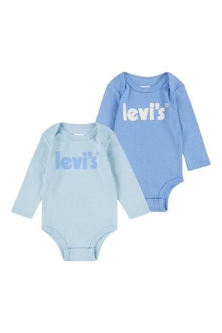 2 Bodysuits - Wit en blauw