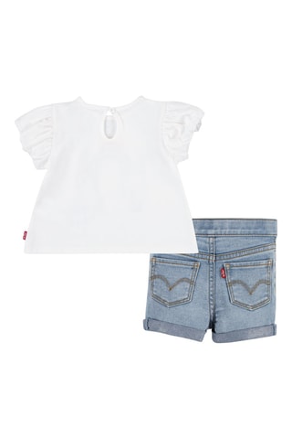 T-shirt en Spijkershort - Wit