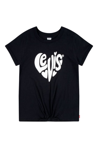 Geknoopt T-shirt - Wit, zwart en rood