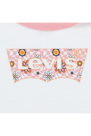 T-shirt en Spijkershort - Wit, rood en geel