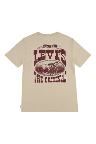T-shirt - Beige en rood