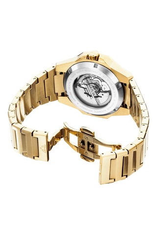 Reloj automático de acero Raidillon Skeleton II - Dorado y gris