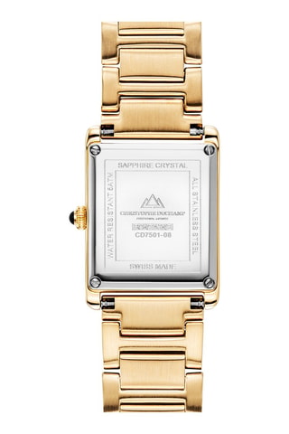 Reloj de cuarzo de acero y diamantes Fontaine 