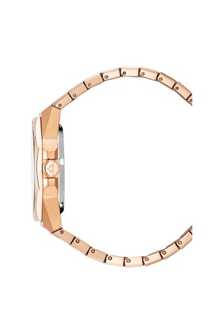 Reloj automático de acero Raidillon Skeleton II - Rosa dorado y gris